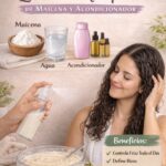 Leave-in antifrizz de maicena y acondicionador para un cabello suave y sin frizz