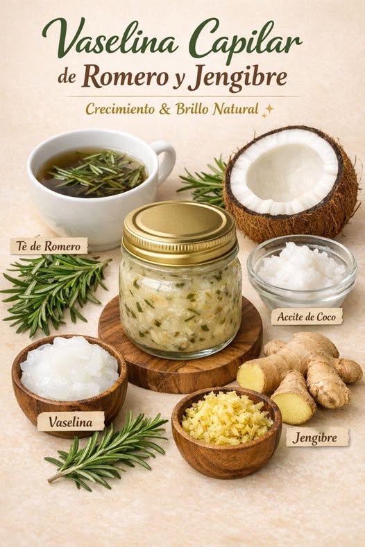 Vaselina Capilar de Romero y Jengibre