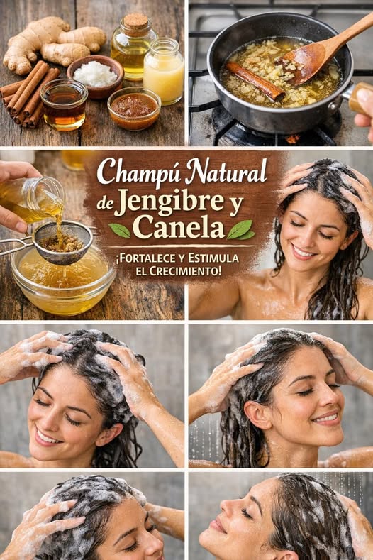 Champú Natural de Jengibre y Canela
