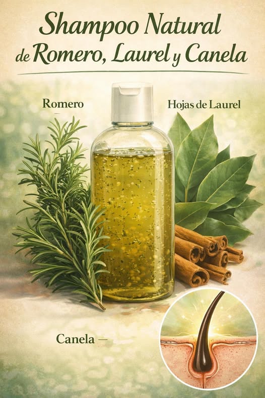 Champú Natural de Romero, Laurel y Canela