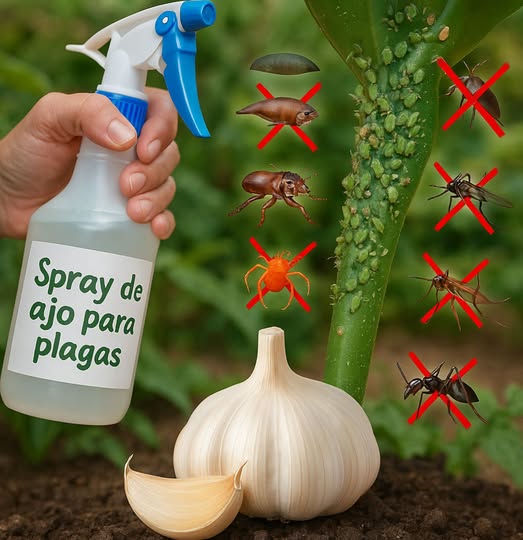 Spray de ajo para plagas