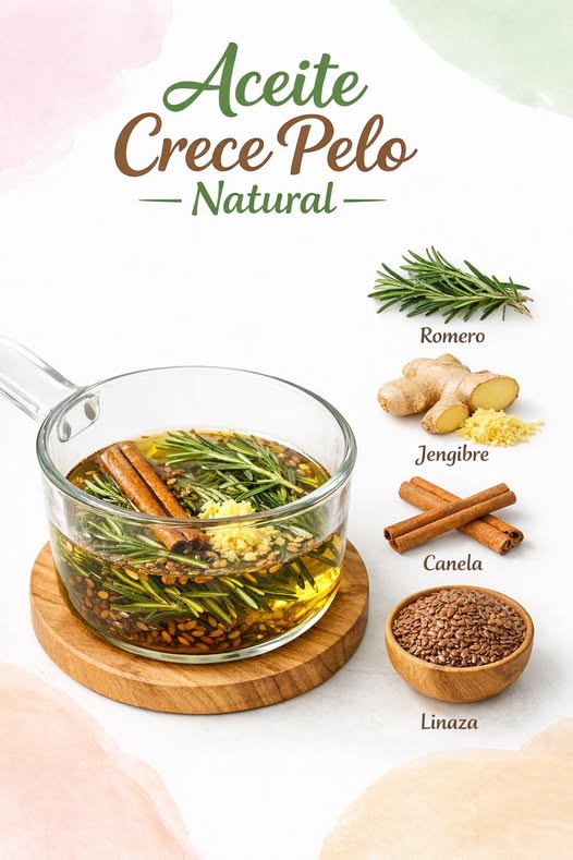 Ingredientes Aceite Crece Pelo Natural