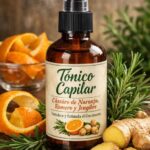 Descubre el Tónico Capilar Natural de Cáscara de Naranja Romero y Jengibre