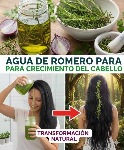 Agua de Romero para Crecimiento del Cabello