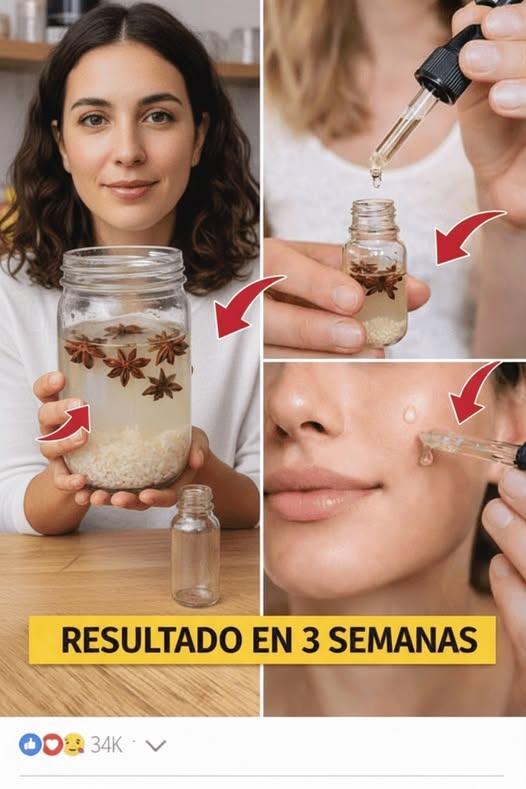 Preparación de tónico casero de arroz y anís estrellado