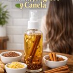 Tónico Natural de Linaza Jengibre y Canela para un Cabello Saludable