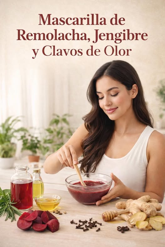 Preparación del tónico capilar de remolacha, jengibre y clavos de olor