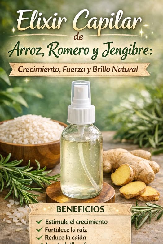 Elixir Capilar de Arroz, Romero y Jengibre