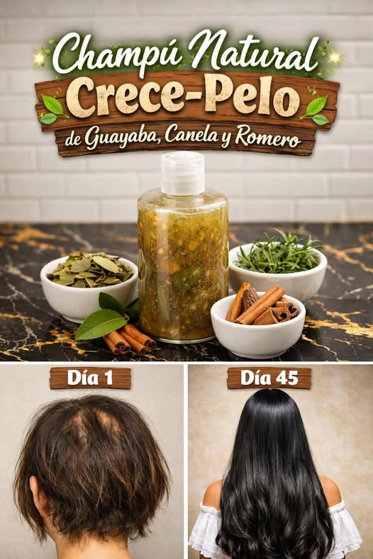 Champú Natural Crece Pelo de Guayaba Canela Romero