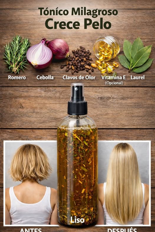 Resultado del Tónico Milagroso Crece Pelo antes y después