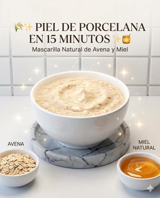 Mascarilla facial de avena y miel