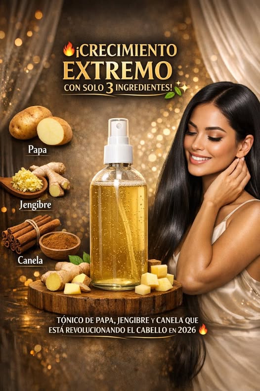 Tónico capilar de papa jengibre y canela