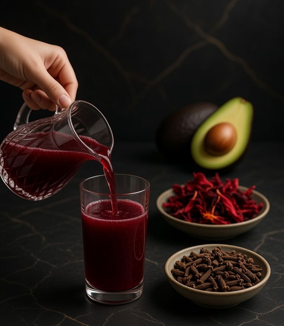 Semilla de aguacate y clavos de olor